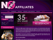 Tablet Screenshot of nobonusaffiliates.com